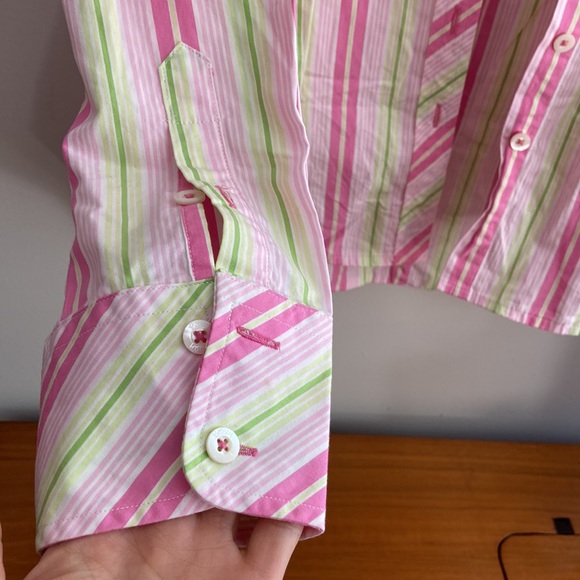 Vintage Lilly Pulitzer Candy Stripe Button Up, 4 - Picture 7 of 9